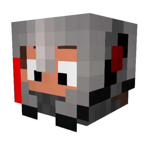 Slenderfanxx Minecraft avatar head, 3D render