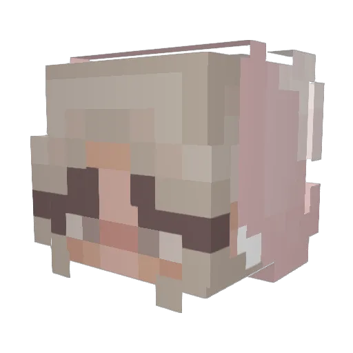 Slenderina76 Minecraft avatar head, 3D render