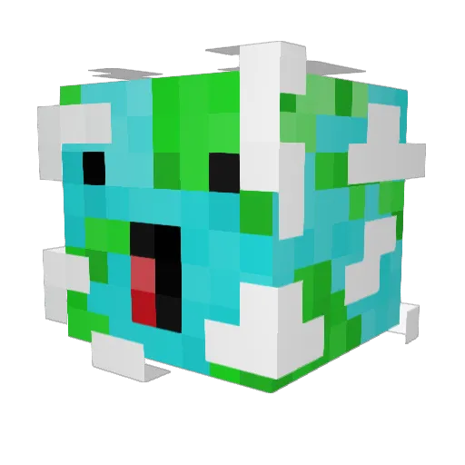 Slenderjs Minecraft avatar head, 3D render