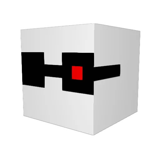 Slendernator Minecraft avatar head, 3D render