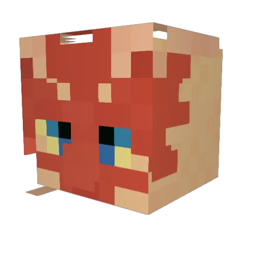 Slendr Minecraft avatar head, 3D render