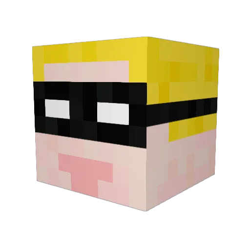 SlengMC Minecraft avatar head, 3D render