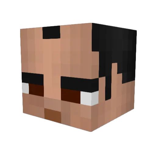 SlensVens Minecraft avatar head, 3D render