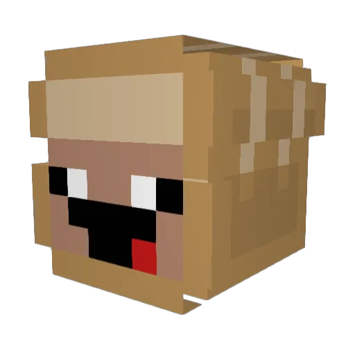 SlerpThatDerp Minecraft avatar head, 3D render