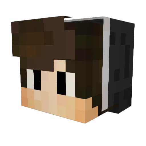 Slevox Minecraft avatar head, 3D render