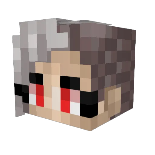 Slexov Minecraft avatar head, 3D render