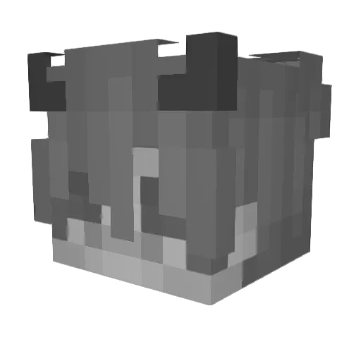 Slexting Minecraft avatar head, 3D render