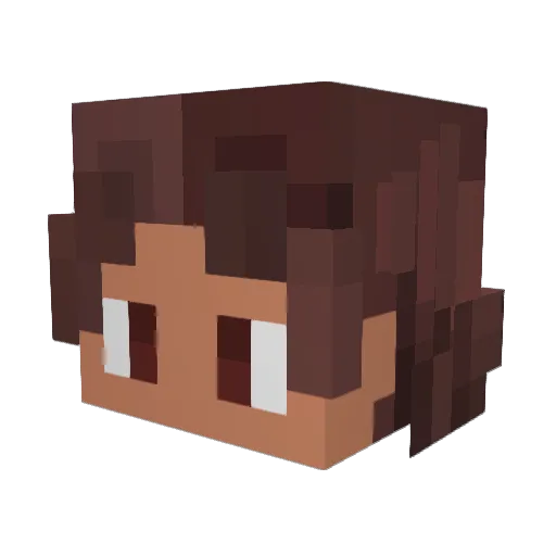 Slibar_ Minecraft avatar head, 3D render