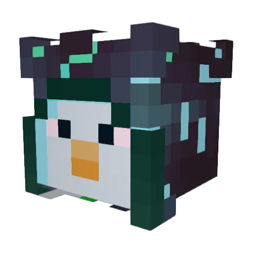 Slicedberg Minecraft avatar head, 3D render