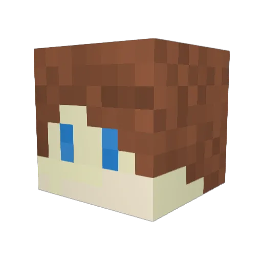 Slicetox Minecraft avatar head, 3D render