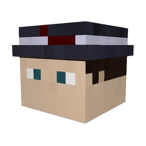 SlickBlue Minecraft avatar head, 3D render
