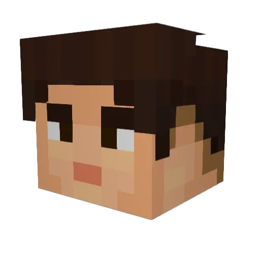 SlickChunkLoader Minecraft avatar head, 3D render