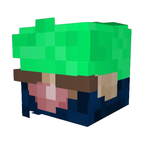 SlickOblo Minecraft avatar head, 3D render