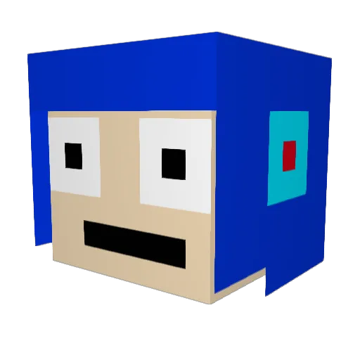 SlickWillyGoo Minecraft avatar head, 3D render