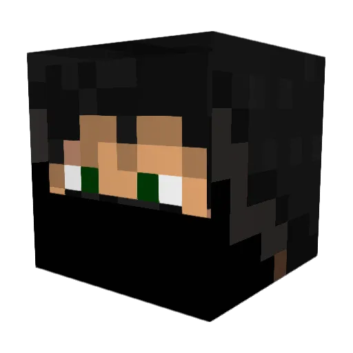 Slickback Minecraft avatar head, 3D render
