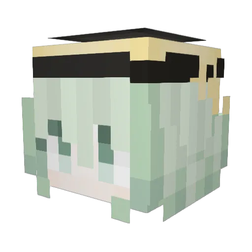 Slickysand Minecraft avatar head, 3D render