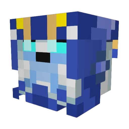 SlidMercury Minecraft avatar head, 3D render