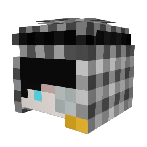 SlideWide Minecraft avatar head, 3D render