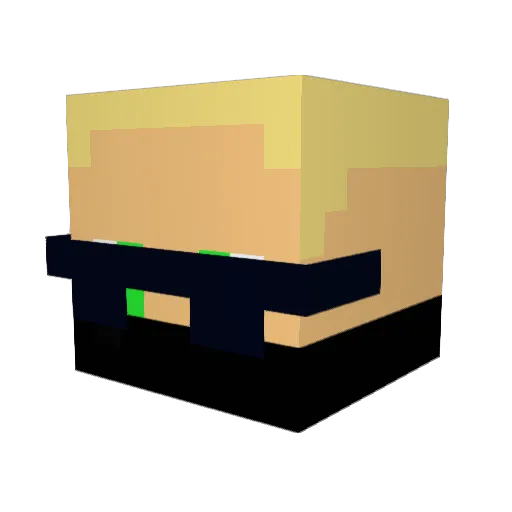 SliderX5000 Minecraft avatar head, 3D render