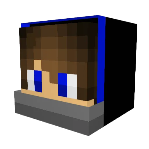 SlieNinja Minecraft avatar head, 3D render