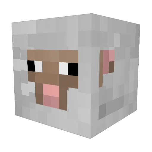 Slief Minecraft avatar head, 3D render