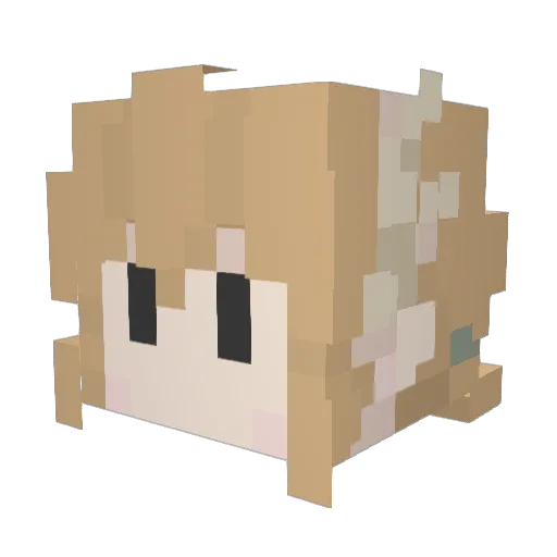 SliferRed Minecraft avatar head, 3D render
