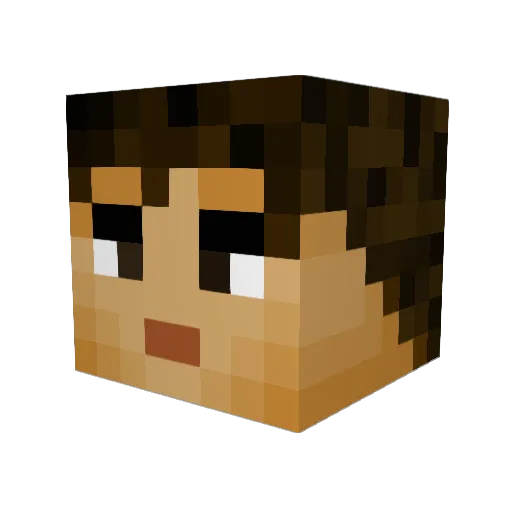 SlightSki Minecraft avatar head, 3D render
