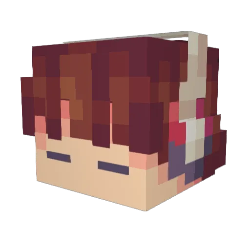 SlightSmiles Minecraft avatar head, 3D render