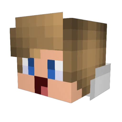 SlightlyAfk24 Minecraft avatar head, 3D render