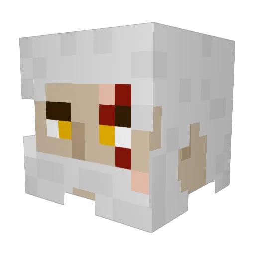SlightlyFlimsy Minecraft avatar head, 3D render