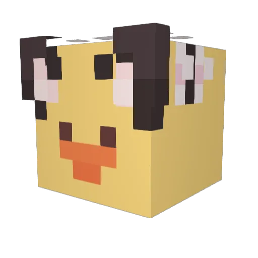 SlightlyShorter Minecraft avatar head, 3D render