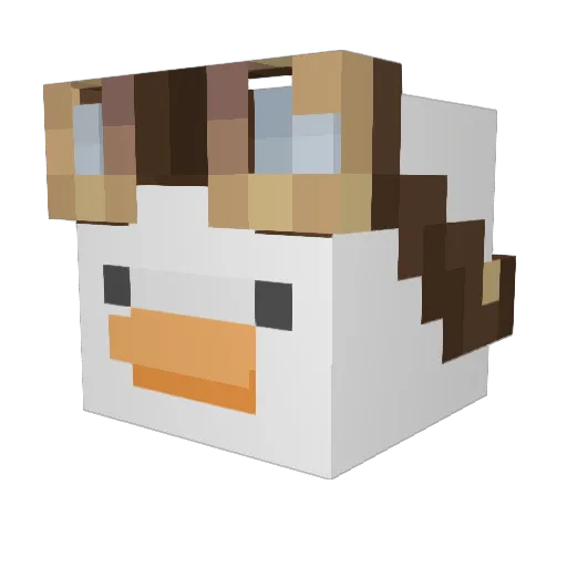 SlightlySmort Minecraft avatar head, 3D render