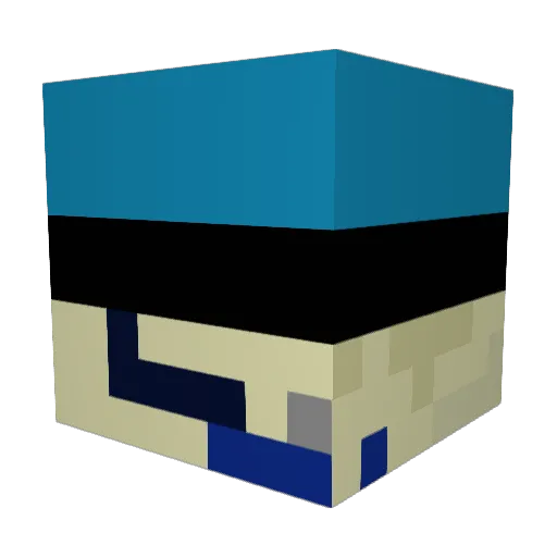 Sligtone Minecraft avatar head, 3D render