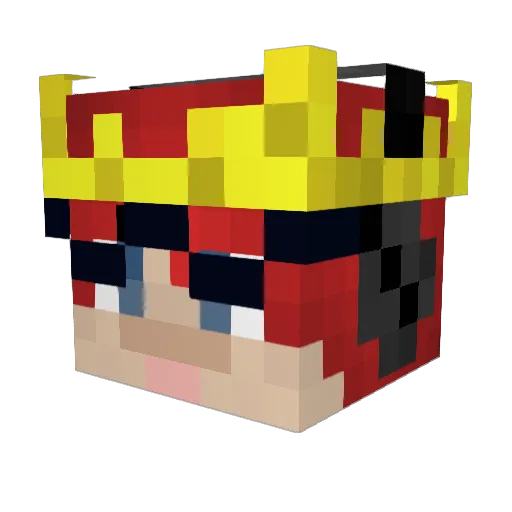 SlikyGamerHD Minecraft avatar head, 3D render