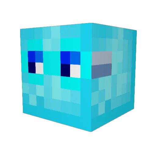 Slim2 Minecraft avatar head, 3D render