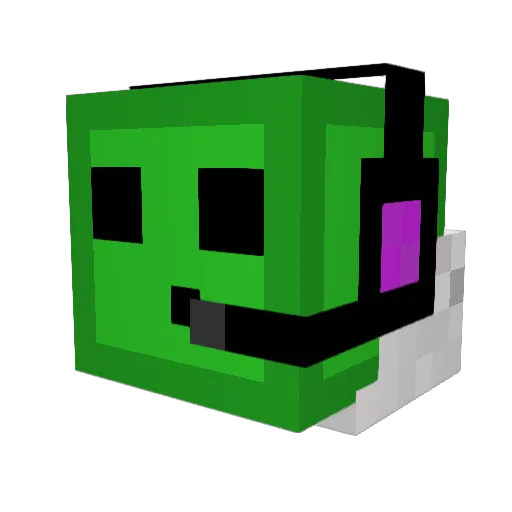 SlimGaming15 Minecraft avatar head, 3D render