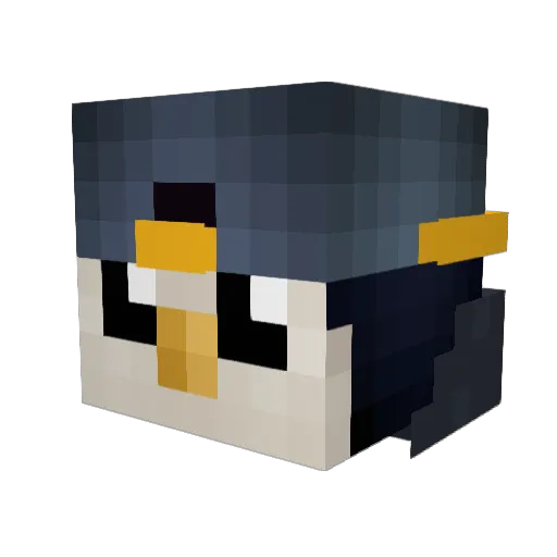 SlimJon Minecraft avatar head, 3D render