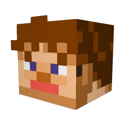 SlimSagey02 Minecraft avatar head, 3D render
