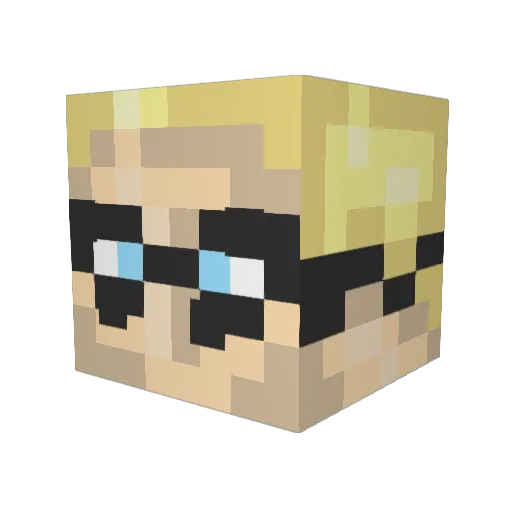SlimShady5 Minecraft avatar head, 3D render