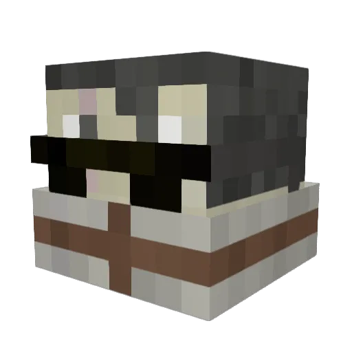 Slim_Charles Minecraft avatar head, 3D render