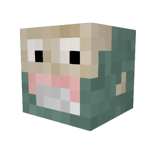 Slim_Sladey Minecraft avatar head, 3D render