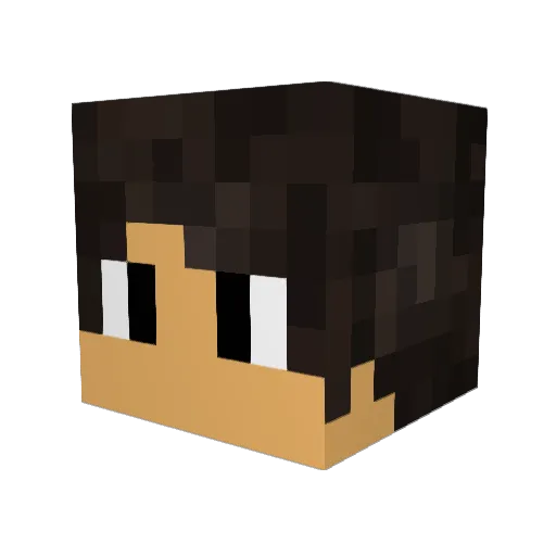 Sliman_ Minecraft avatar head, 3D render