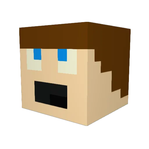 Slime1025 Minecraft avatar head, 3D render