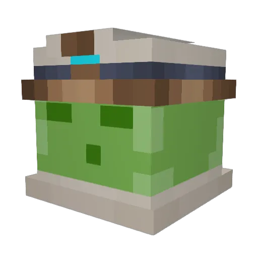 Slime34 Minecraft avatar head, 3D render