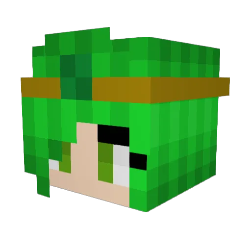 SlimeDaPanda Minecraft avatar head, 3D render