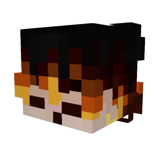 SlimeGummy Minecraft avatar head, 3D render