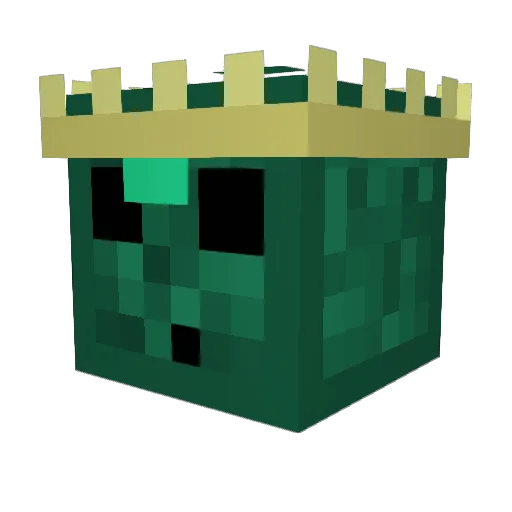 SlimeGuy Minecraft avatar head, 3D render