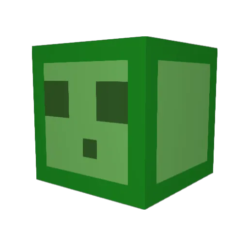 SlimeOnigiri Minecraft avatar head, 3D render