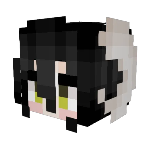 SlimeRiri Minecraft avatar head, 3D render