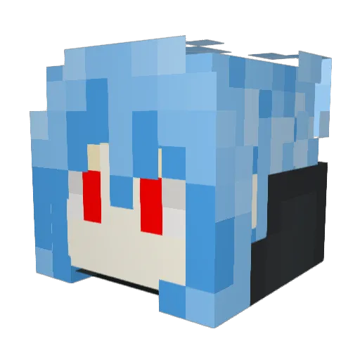 SlimeSinLuck Minecraft avatar head, 3D render